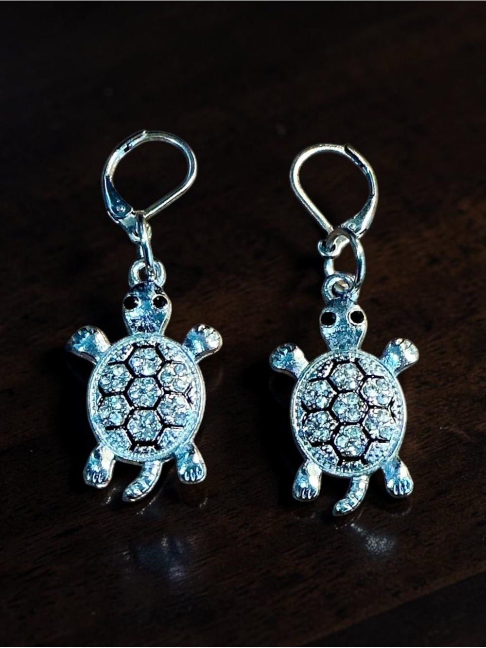 🆕 Crystal Turtle Earrings
